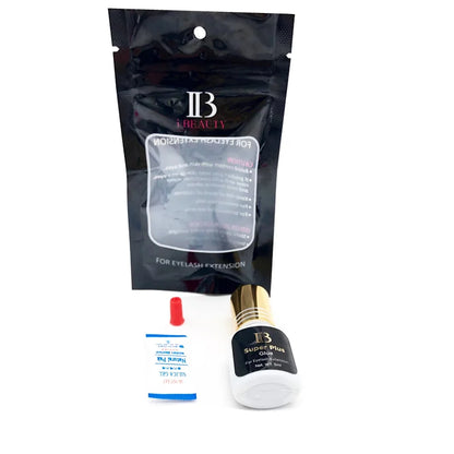 IB Super Plus Eyelash Extension Glue — 5/10 Bottles Original IBeauty Gold Cap Black Adhesive for False Lashes and Makeup Tools