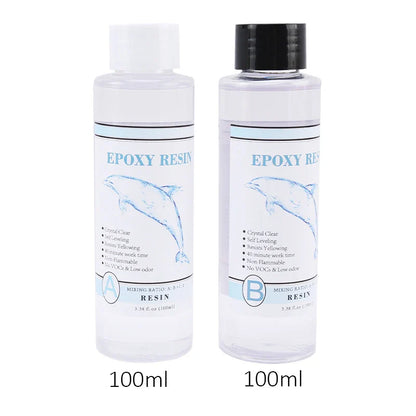 1:1 Clear Epoxy Resin Kit – Crystal Clear 2-Part Casting Resin Set with Measuring Cups, Stir Stick & Silicone Gloves for Art & DIY Crafts