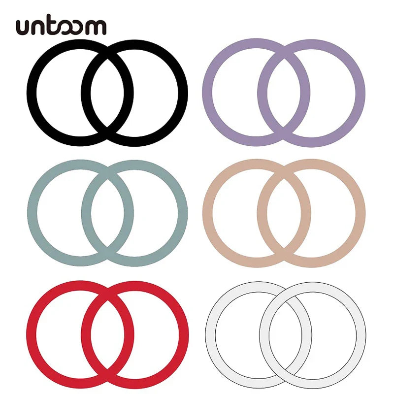2-Pack MagSafe Magnetic Ring Plate — Universal Metal Sticker for Wireless Charging & Car Mount Holder