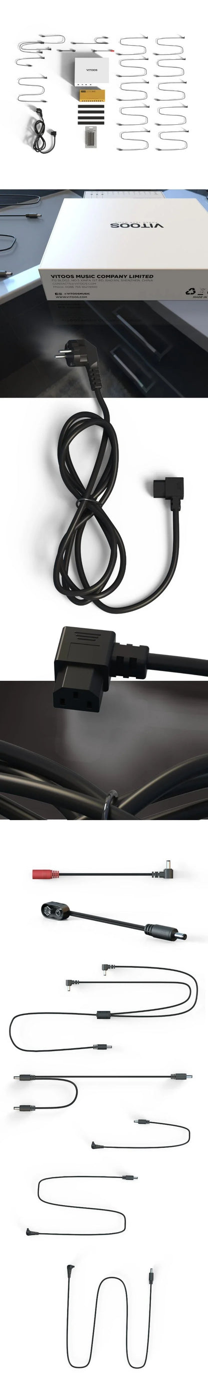 VITOOS AD10S-SV4 Effect Pedal Power Supply - Fully Isolated with Noise Reduction & High Power for Digital Effectors
