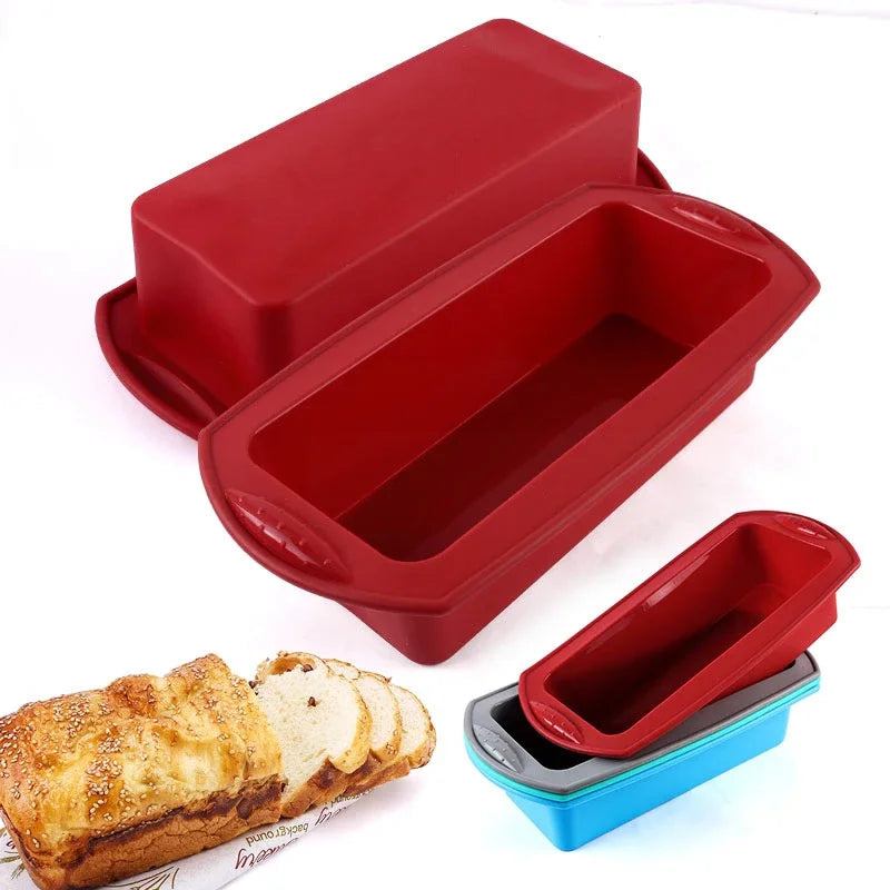 FAIS DU Rectangular Silicone Bread Pan — Non-Stick Toast & Cake Mold, Long Square Bakeware Tray