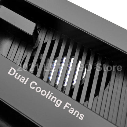 PS4 Slim Vertical Stand — Cooling Fan & Controller Charging Dock Station