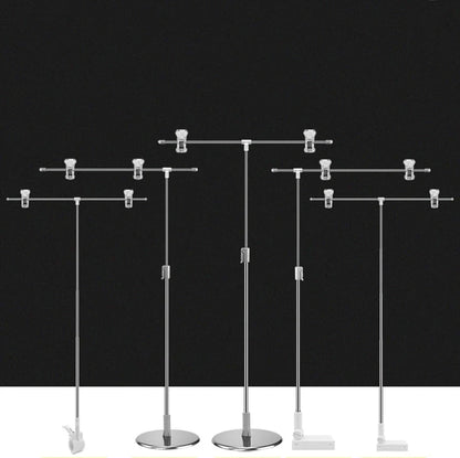 Adjustable T-Shape Photography Backdrop Stand – Background Frame Support System with Clamps for Video Studio
