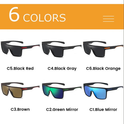 AIMISUV Polarized Oversize Square UV400 Mirror Sunglasses — Driving Shades for Men & Women