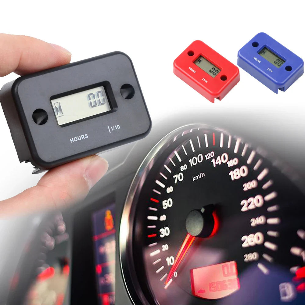 Digital Hour Meter LCD Counter – For ATV, Motorcycle, Snowmobile, Boat & Generator Accessories