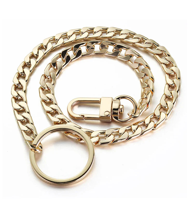 40cm Metal Key Chains – Wallet & Belt Chain for Hipster Pants, Hip Hop, Rock, Punk Street Style, Anti-Lost Keyring for Men (K404)