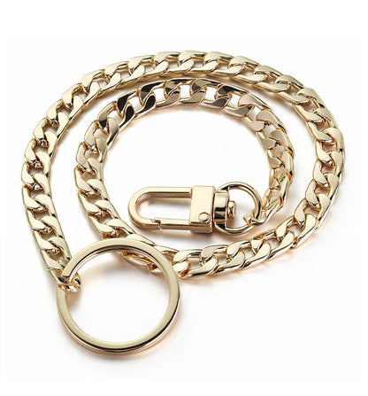 40cm Metal Key Chains – Wallet & Belt Chain for Hipster Pants, Hip Hop, Rock, Punk Street Style, Anti-Lost Keyring for Men (K404)