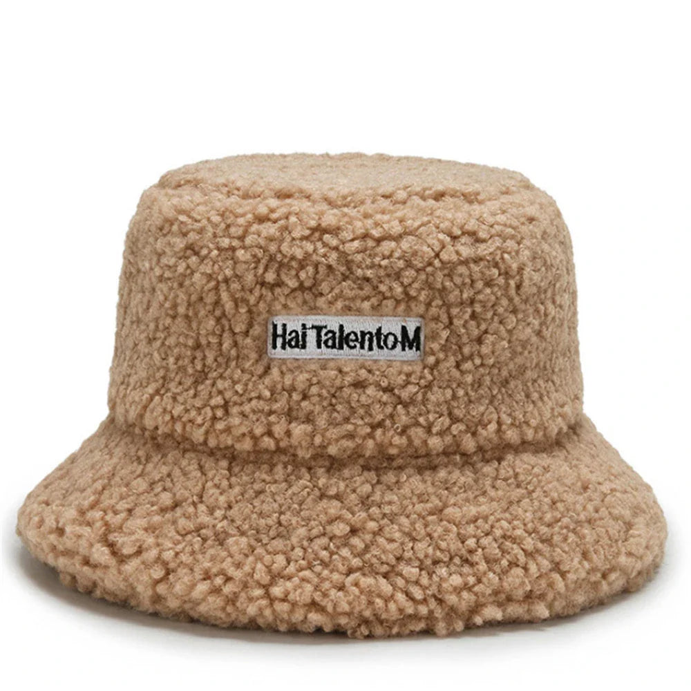 Unisex Winter Fleece Bucket Hat – Warm Cold-Resistant Fashionable Fisherman Cap with Sunshade
