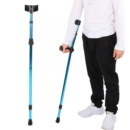 Adjustable Folding Aluminum Crutch – Telescopic Underarm Cane for Seniors & Disabled