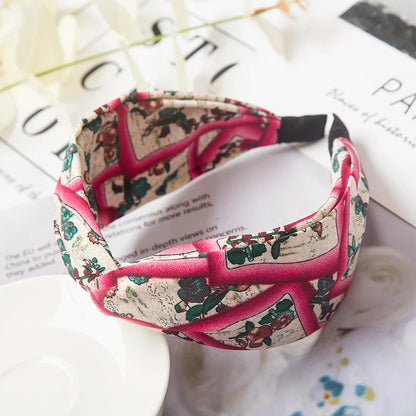 Fashion Leopard Print Headband — Wide Cross Elastic Bow Hairband for Women & Girls Hair Accessories