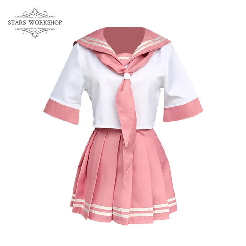 Fate Grand Order Astolfo Cosplay Costume – Fate Apocrypha Rider JK Uniform Sailor Suit Skirt for Women, Halloween