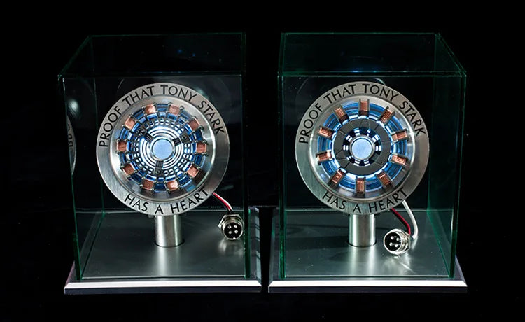 Avenger Iron Man MK1 Arc Reactor – Tony Stark Heart of Mark Figure with LED Light, 1:1 Cosplay Toy Chest Lamp for Kids Gift