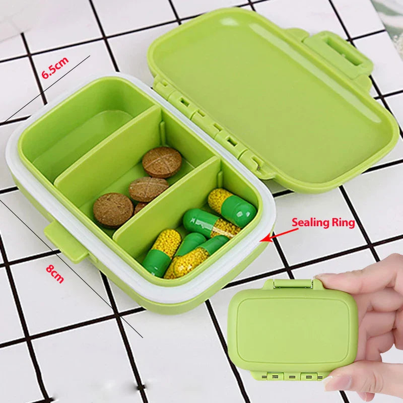 Folding Pill Case – Portable Medicine Organizer, Capsule & Tablet Storage Box, Empty Pillbox Container