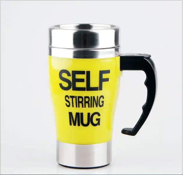 NEW!!! Stainless Steel Self-Stirring Coffee Cup with Custom Logo - Battery or Rechargeable