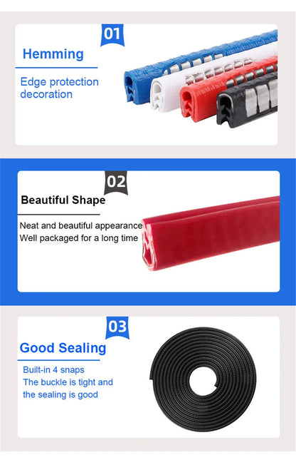 Car Door Protector Strip | Edge Guard Trim for Scratch, Noise Reduction & Anti-Collision Protection