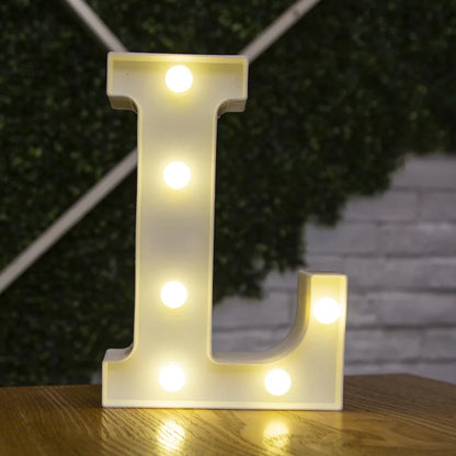 Alphabet & Number LED Lamp Night Light – Warm Battery-Powered Luminous Letter Light for Home, Wedding, Birthday & Party Decoration