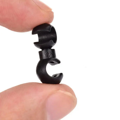 10Pcs S Buckle Bike Brake & Derailleur Cable Clips — Rotatable MTB Line Clip Rings