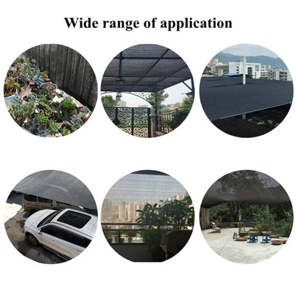 Black Anti-UV HDPE Sunshade Net - Garden Succulent Plant Shading Net for Outdoor Swimming Pool Cover - 3Pin 6Pin 12Pin Sun Shade