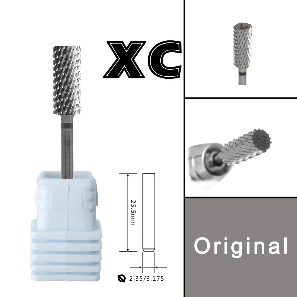 RolinStar 5.35 Small Barrel Silver Tungsten Steel Carbide Nail Drill Bits – Milling Cutter German Accessories