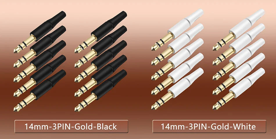 10pcs White & Black 3.5mm Stereo Headset Plug Adapter 3/4 Poles Audio Jack Connector for iPhone 2.5mm
