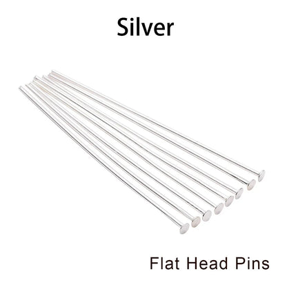 Jewelry Eye Pins & Ball Head Pins - 100/200pcs DIY Findings for Earrings Bracelets Pendants 16-60mm Craft Making Supplies