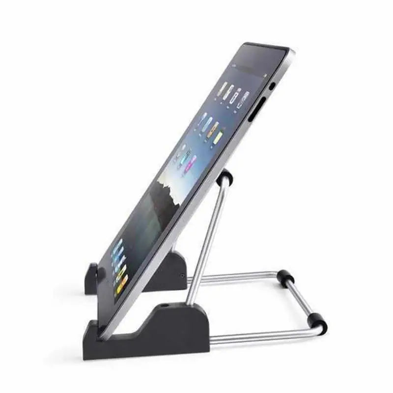 Super Light Foldable Tablet Stand – Universal Adjustable Aluminum Holder for iPad & Tablet PC, Portable Desk Support Mount for Home & Office Use