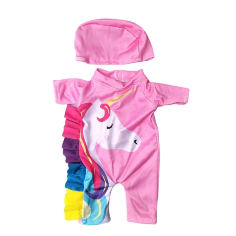 Baby Doll Bikini Outfit — Fits 43cm Born Bebe and 18-Inch American Dolls, Doll Clothes Set