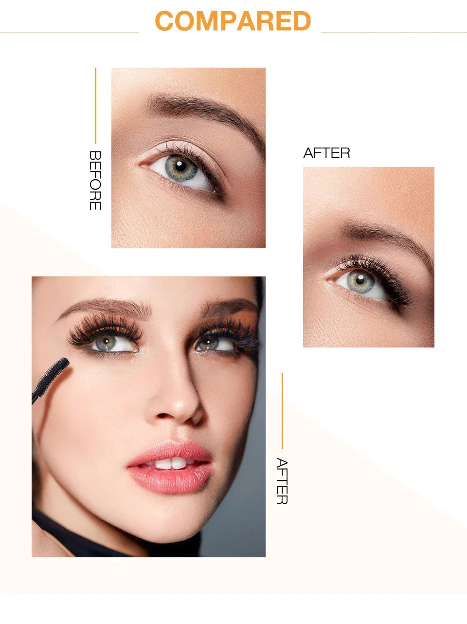 O.TWO.O 3D Fiber Thick Lengthening Mascara – Long Black Lash Eyelash Extension with Brush, Professional Eye Cosmetics