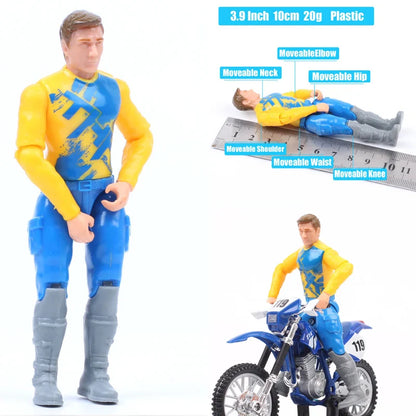 1/18 Scale 3.75" Motorcycle Racer Action Figure – Villopoto #5, Dungey #199, Pastrana Bike Model Collectible Toy