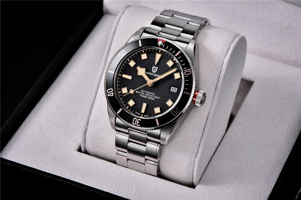 PAGANI DESIGN 2025 BB58 Men's Watch – Retro Automatic NH35A Mechanical, Luxury 100M Waterproof Wristwatch