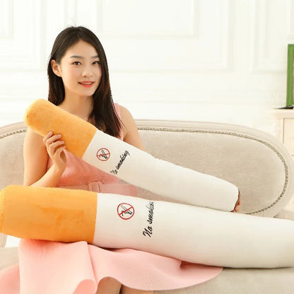 30-110cm Funny Cigarette Plush Pillow – Cylindrical Sleeping Toy for Fashion, Friends & Birthday Gifts