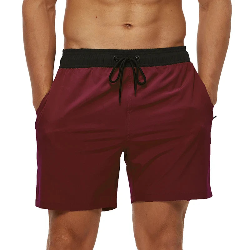 Men’s Summer Swim Shorts – Escatch Breathable Sport Board Shorts with Elastic Waist, Mesh Liner & Pockets Swimwear Beach Bermudas