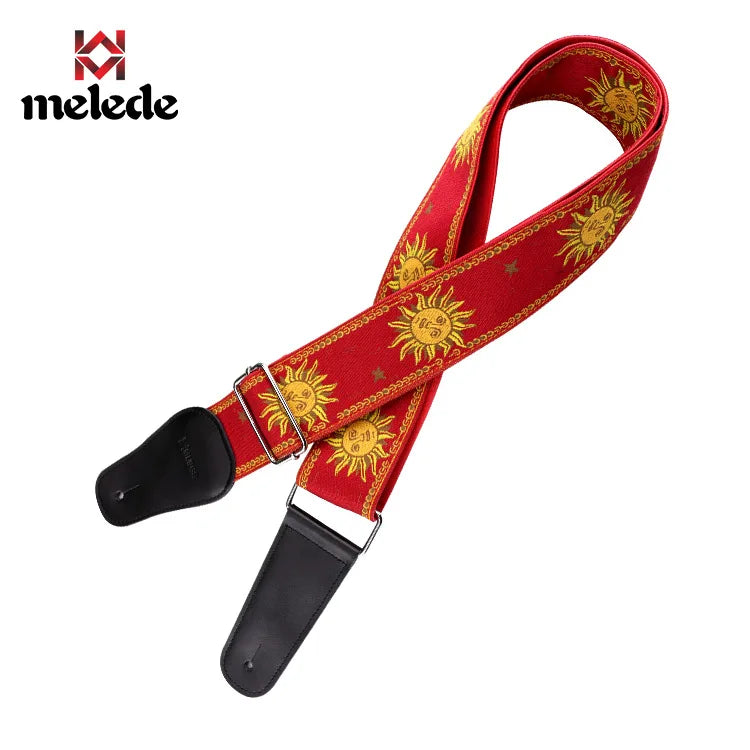 High-Quality Cotton Guitar Strap – Adjustable Length, 6.2cm Wide for Acoustic Guitar & Electric Bass