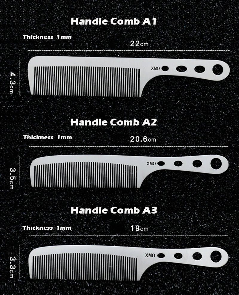 Brainbow Titanium Steel Hair Comb – Professional Anti-Static Salon Hairdressing Brush for Men