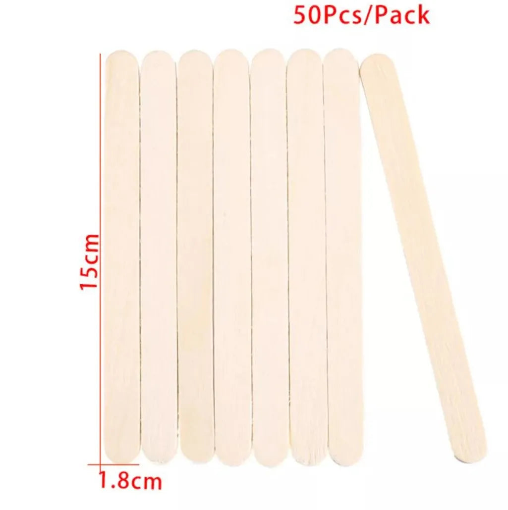 50/100/150PCS Resin Stirring & Popsicle Sticks – DIY Epoxy, Ice Cream, Wood Craft Tools