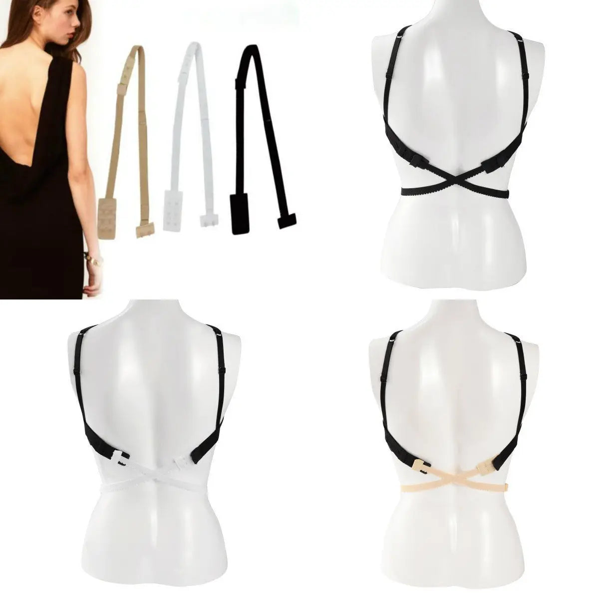 Hot Fashion Adjustable Backless Bra Strap Adapter: Women's Fully Extender Hook Converter - 1PC Fashion Bra Strap Accessory
