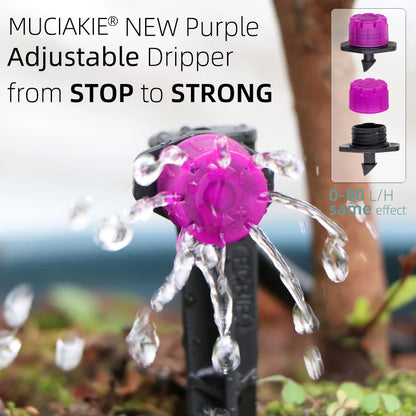 Premium 30-1000PCS Adjustable Dripper Sprinkler Set for Garden Irrigation - 4/7mm Micro Drip Nozzle for Balcony, Yard, and Greenhouse Watering Spray