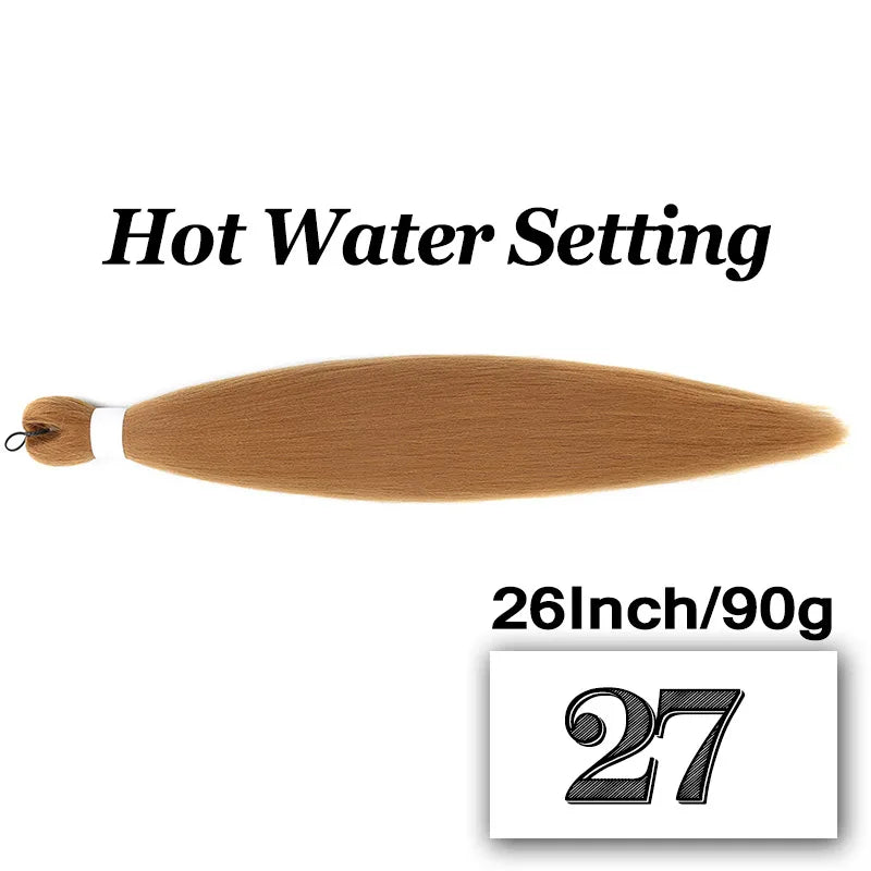 26-Inch Pre-Stretched Braiding Hair Extensions – Synthetic Afro Crochet Braids for DIY, Jumbo Braid in Purple, Pink, Peach & Red