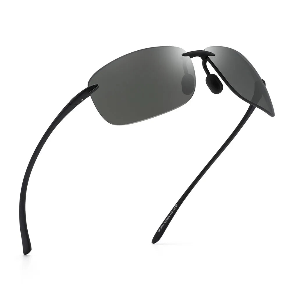 JIM Ultralight Sport Sunglasses – TR90 Rimless Frame for Men & Women, Ideal for Running, Fishing, Cycling, and Driving