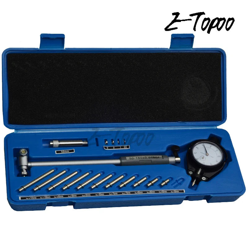 2" - 6" Dial Bore Indicator Gauge | 0.001" Deep Engine Hole Measurement, 50-160mm, 0.01mm Precision