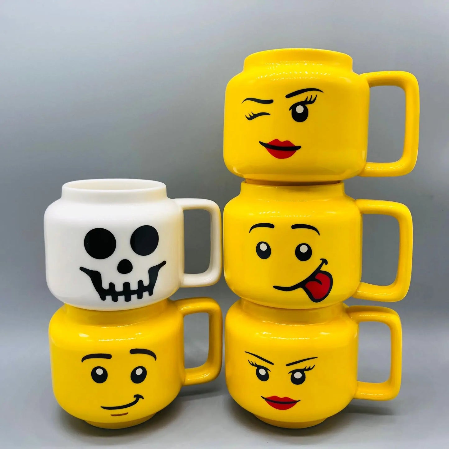 Smile Cartoon Ceramic Mug - Cute Funny Expression Coffee, Milk & Tea Cup for Kids & Home