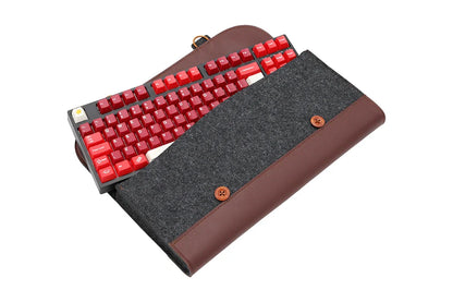 PU Felt Keyboard Carrying Case – Protective Bag for Planck 40%, 60%, 80%, 100%, GH60, XD64, TADA68, TKL 87/104, ANSI, BM60/65/68, Poker Keyboards