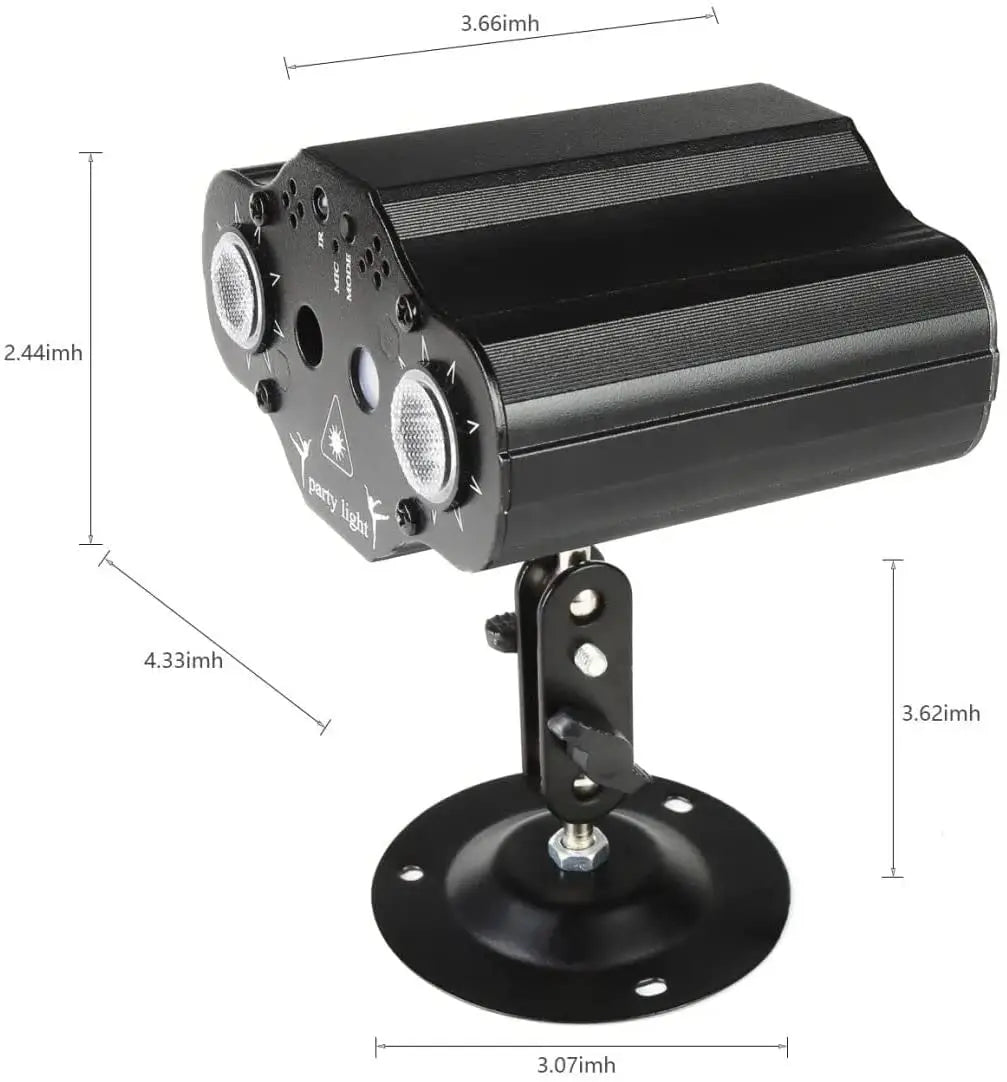 Voice-Controlled Stage DJ Laser Projector - Red Green Blue Strobe Lights for Disco Party, Club, Family Holiday, Christmas