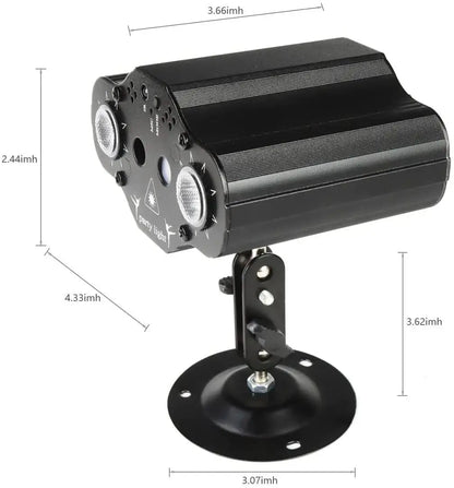 Voice-Controlled Stage DJ Laser Projector - Red Green Blue Strobe Lights for Disco Party, Club, Family Holiday, Christmas