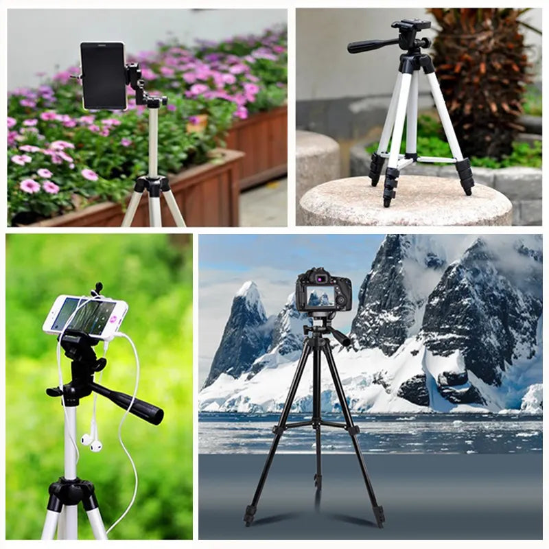 NA-3120 Phone Tripod Stand 40-inch Universal Photography - Aluminum Travel Tripod for Gopro, iPhone, Samsung, Xiaomi, Huawei Phones