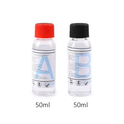 1:1 Clear Epoxy Resin Kit – Crystal Clear 2-Part Casting Resin Set with Measuring Cups, Stir Stick & Silicone Gloves for Art & DIY Crafts