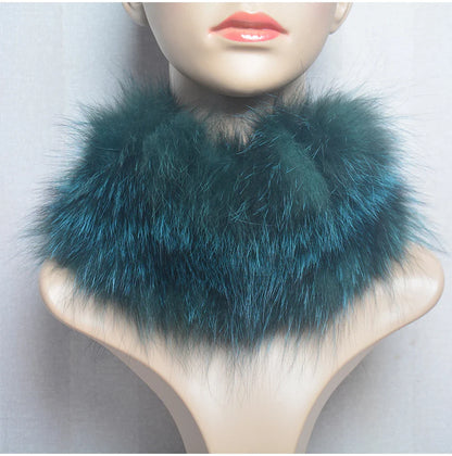 2025 Real Fox Fur Scarf and Headband – Luxury Winter Neck Warmer for Women, 100% Natural Fur, Elastic Ring Muffler
