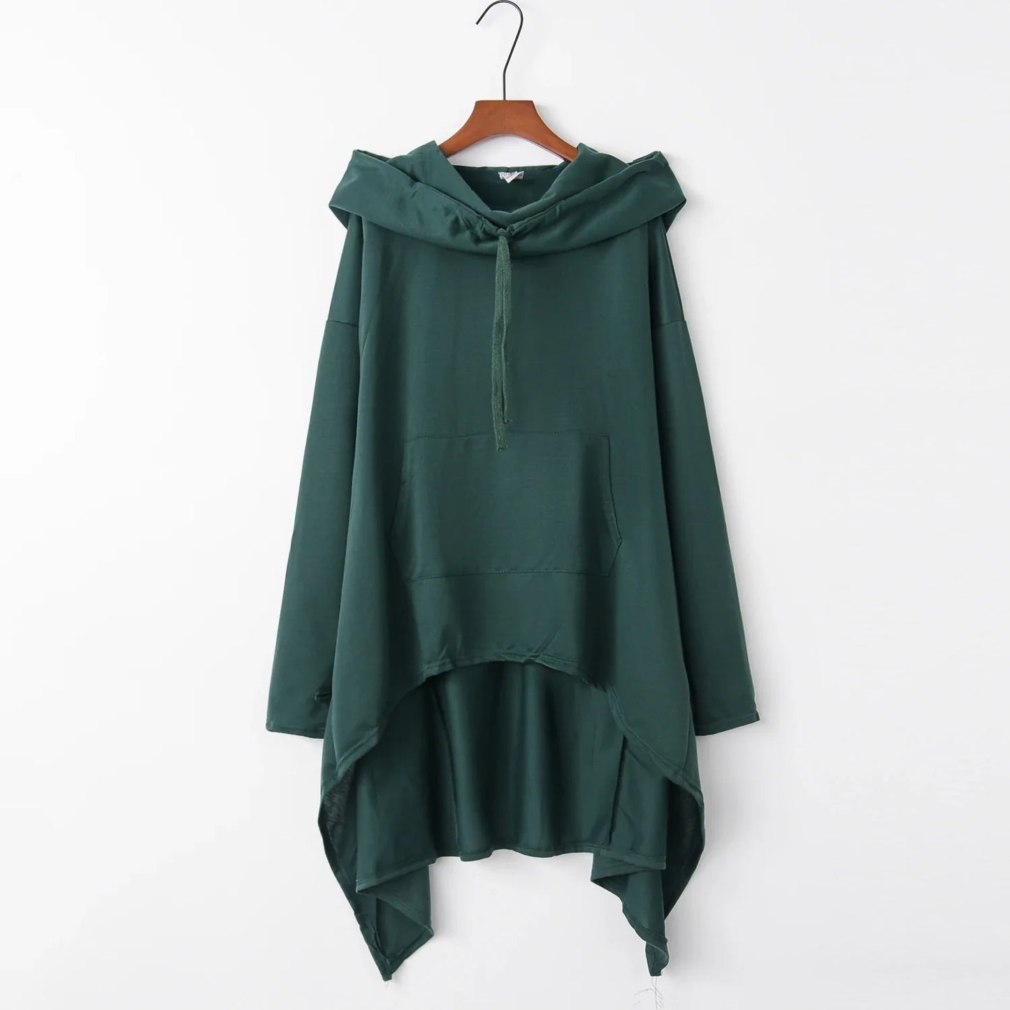 Fashion Trends European-Style Long Hoodie – New Solid Color Casual Pullover