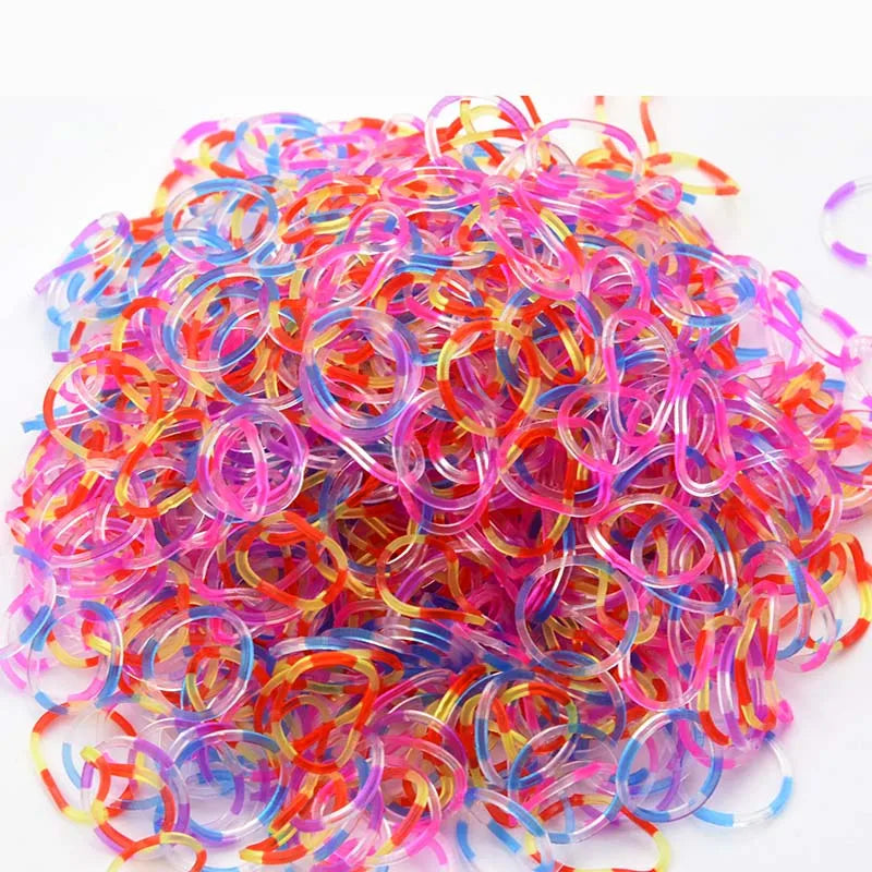 NICE! 600pcs Rainbow Loom Rubber Bands – DIY Bracelet Making Kit for Kids, Hair Ties, Xmas Gift 2021