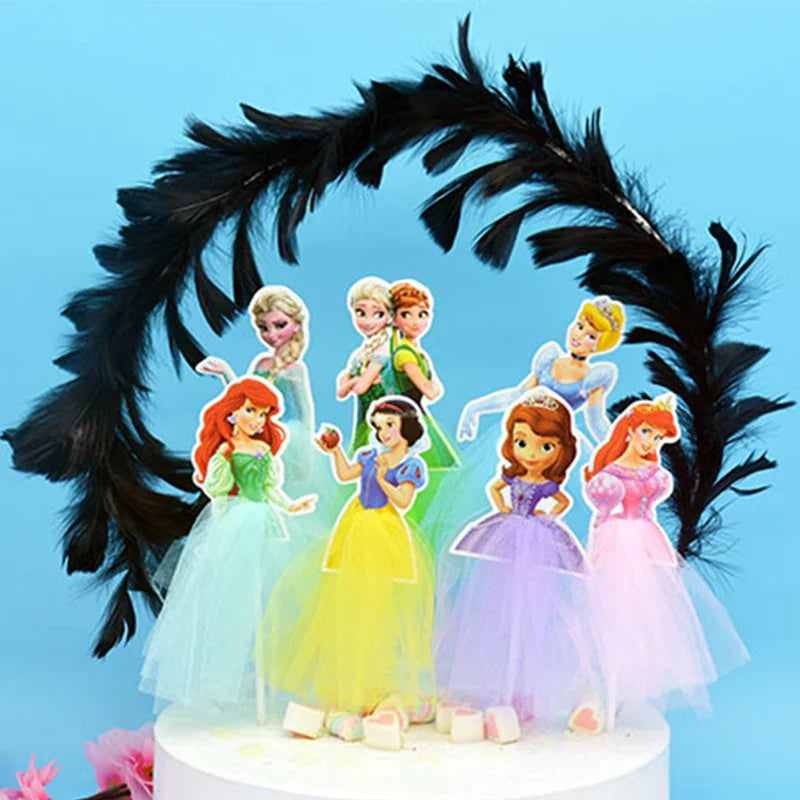 Frozen Elsa Anna Princess Cake Toppers - 1 Piece, Perfect for Girls' Birthday Party Decorations